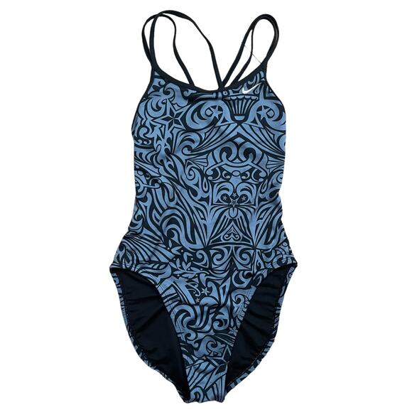 Nike Other - Nike Women’s One Piece Swimsuit Blue Black Abstract Size 26